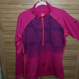 Nike pro 3/4 zip pullover